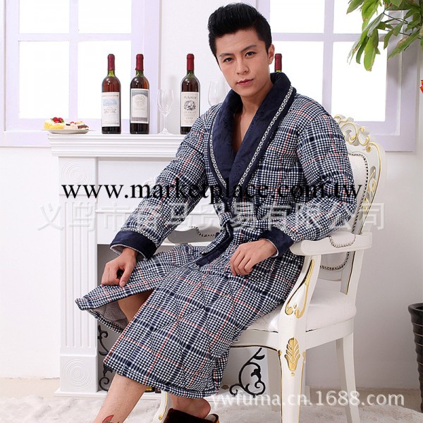 2013冬季新品 熱銷爆款 男士珊瑚絨夾棉棉襖睡衣睡袍傢居服5504工廠,批發,進口,代購