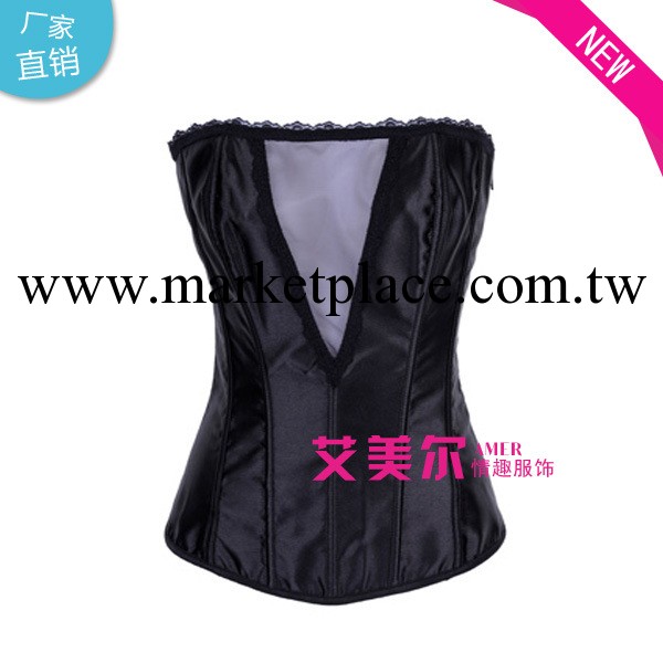 corset 2926 黑色前透視膠骨宮廷塑身衣 性感情趣內衣廠傢代理工廠,批發,進口,代購