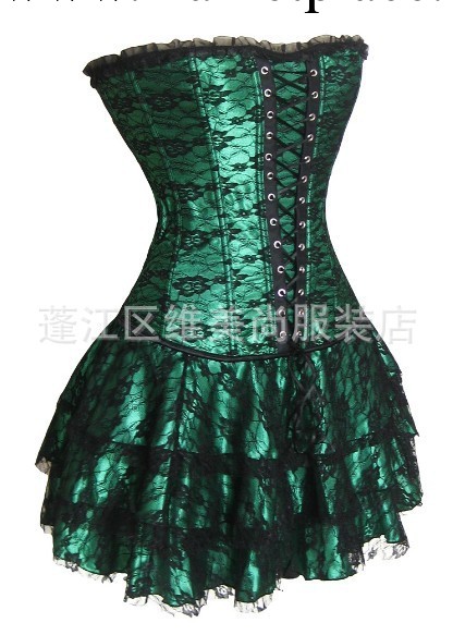 corset 時尚宮廷束身衣歐美束身衣塑身美體衣性感塑身衣 綠色2163工廠,批發,進口,代購