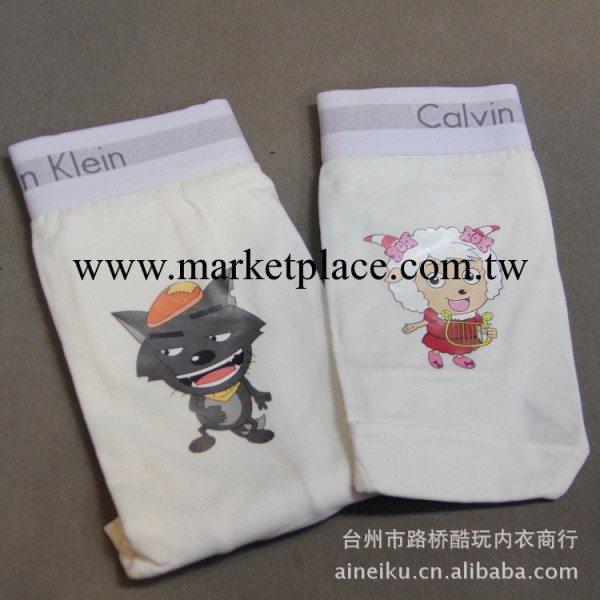 白色款灰太狼和美羊羊情侶內褲 CK情侶內褲 CK情趣內褲 內褲批發工廠,批發,進口,代購