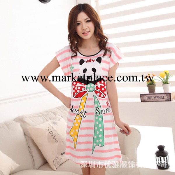 2013夏季爆款 韓日版卡通兔子彈性短袖居傢睡裙 特價促銷一件代發工廠,批發,進口,代購