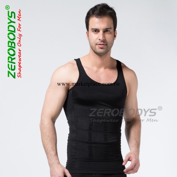 ZEROBODYS140D款男士保暖塑身衣瘦身背心束胸收腹美體內衣107黑白工廠,批發,進口,代購