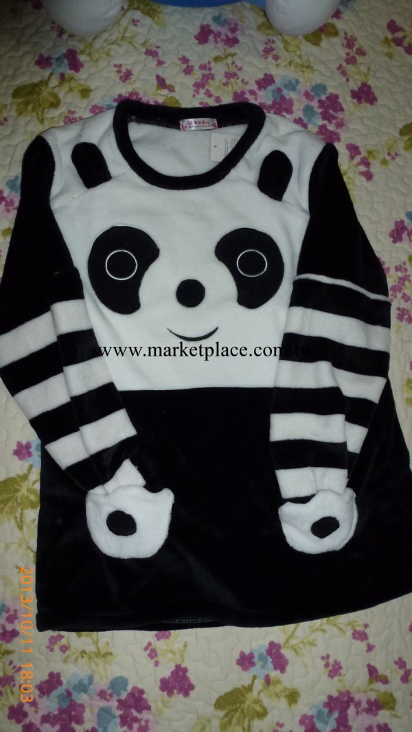 2013冬季法蘭絨熊貓圖案女式套裝，日韓風尚工廠,批發,進口,代購