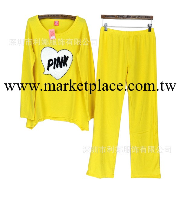 秋冬新款女士睡衣-羊毛絨PINK女士傢睡衣套/女士傢居服工廠,批發,進口,代購