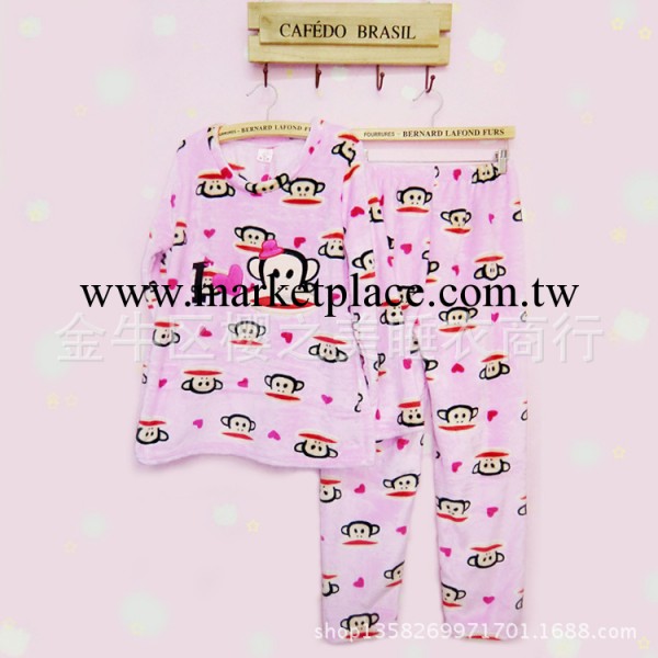 2013秋冬新款女式可愛卡通猴子睡衣套裝 女款睡衣居傢服廠傢批發工廠,批發,進口,代購