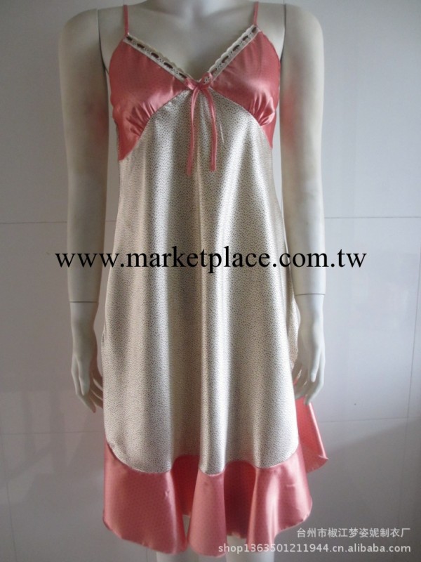 批發女式睡衣 春夏性感嫵媚仿真絲吊帶睡裙 傢居服工廠,批發,進口,代購