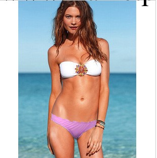 2013維多利亞的秘密女泳衣性感白色水鉆小胸比基尼bikini泳裝工廠,批發,進口,代購