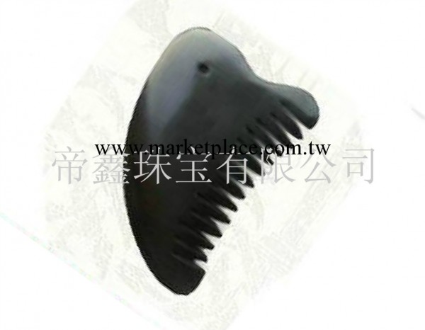 天然黑曜石刮痧板牛角按摩梳 按摩保健養生器材 海豐可塘寶石加工工廠,批發,進口,代購