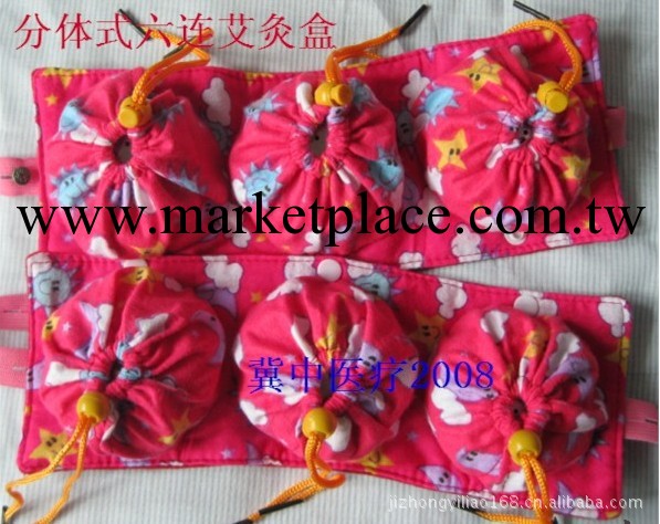 可選組合式純棉六連隨身灸不銹鋼艾灸盒/溫灸器極品艾柱艾段專用工廠,批發,進口,代購