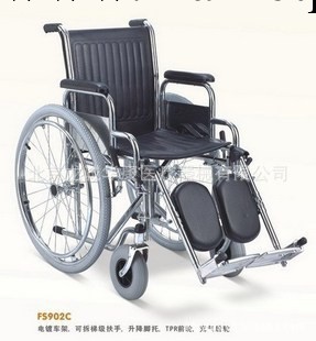 佛山FS902C鋼管輪椅、功能型輪椅車、可升降腳托、殘疾人輪椅工廠,批發,進口,代購