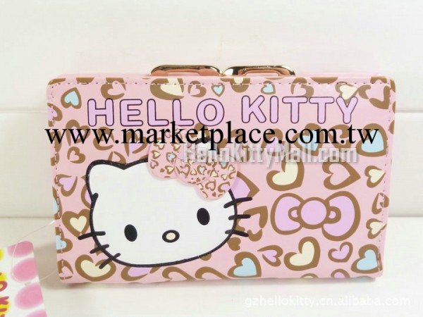 4836-Hello Kitty粉色愛心豹紋中長款錢包錢夾女式 AA1371工廠,批發,進口,代購