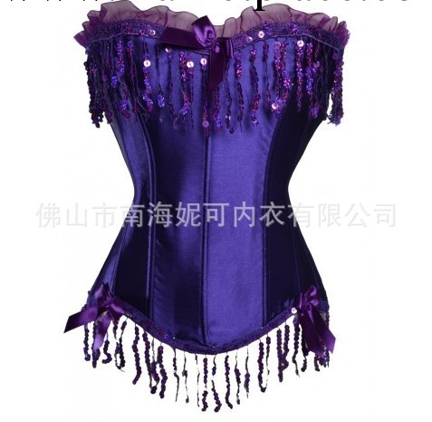 浪漫流蘇亮片挺胸修身束身衣corset 宮廷塑身衣情趣內衣批發工廠,批發,進口,代購