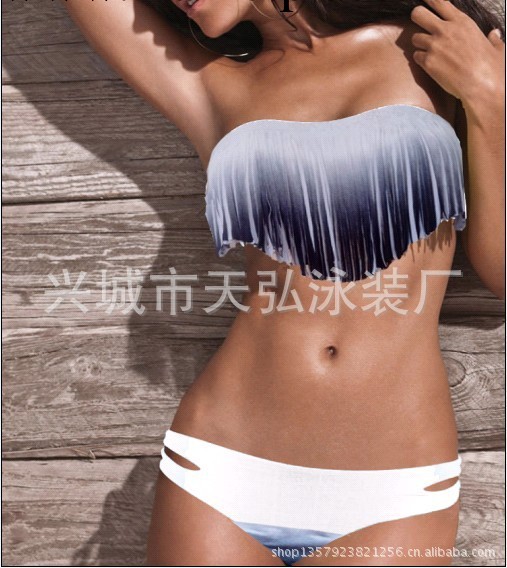 2013新款VS Bikini 維多利亞的秘密外貿比基尼 彩色漸變流蘇泳衣工廠,批發,進口,代購