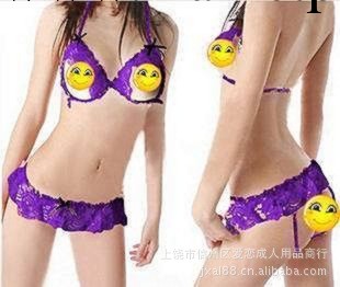 成人用品批發加盟性感露乳蕾絲紫色兩件套情趣內衣8018紫3點工廠,批發,進口,代購