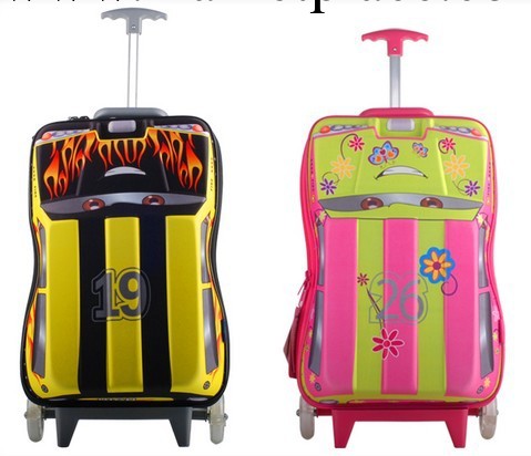 愛酷 汽車立體小學生拉桿箱包硬殼EVA兒童登機旅行旅遊行李箱包工廠,批發,進口,代購