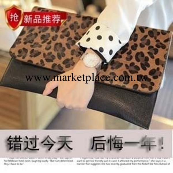 2013春季新款歐美明星豹紋馬毛手包 單肩晚宴包 時尚女式信封包工廠,批發,進口,代購