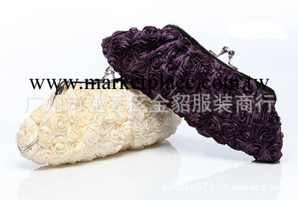 2013最新流行玫瑰花晚宴包，單肩包，手拿包，婚紗禮服批發工廠,批發,進口,代購