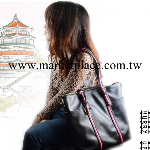 HURRY UP情侶款休閒女包百搭大氣款時裝包撞色粉黑日韓經典女包工廠,批發,進口,代購