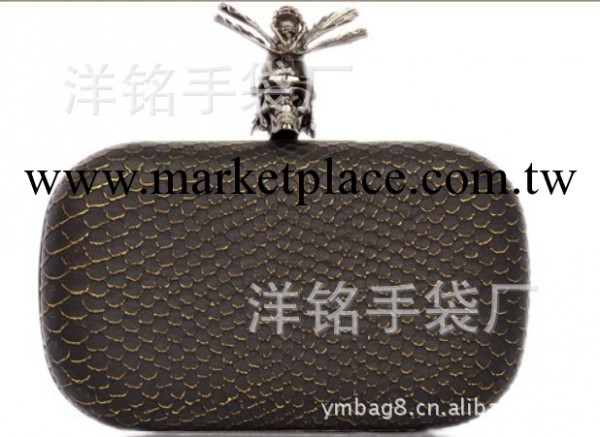 【工廠直銷】最新奢華復古骷髏頭蛇紋PU皮晚裝包，晚宴包，手拿包工廠,批發,進口,代購