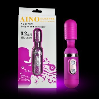 AINO新品 高端靜音32頻振動AV健慰器/按摩棒 女用器具 玫紅工廠,批發,進口,代購