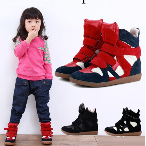 親子版韓版潮鞋 兒童鞋寶寶男孩女孩人造短毛絨高幫鞋板鞋 混批工廠,批發,進口,代購