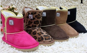 廠傢直銷  豹紋外貿原單正品LJ兒童雪靴棉鞋棉靴工廠,批發,進口,代購