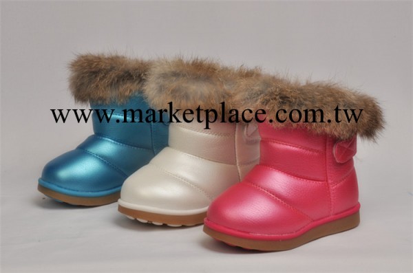 2013冬季新款真毛兔毛男女童鞋棉鞋雪靴工廠,批發,進口,代購