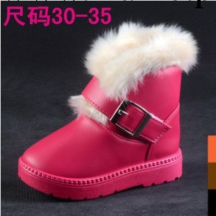 2013新款兒童雪靴 加厚保暖防滑棉靴 奢華毛口優質PU防水 批發工廠,批發,進口,代購