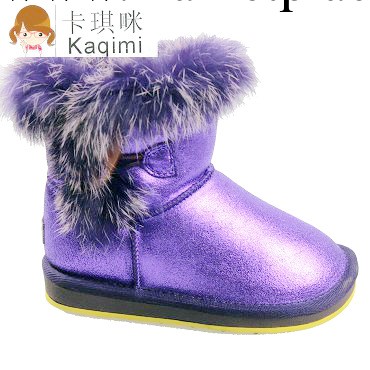 2013年新款冬靴男女童靴雪靴 真毛真皮 保暖防水 短靴 童靴批發工廠,批發,進口,代購