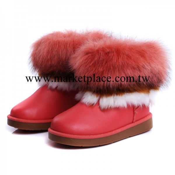 溫州雪靴批發 2013新款女童雪靴狐貍毛 防水保暖中筒靴 女靴工廠,批發,進口,代購