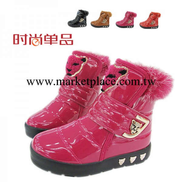 女童靴子豹頭二棉童鞋2013冬新款韓版女童短靴兒童靴子雪靴工廠,批發,進口,代購
