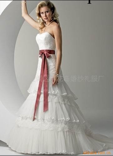 外貿婚紗中高檔婚紗禮服抹胸婚紗網紗婚紗工廠,批發,進口,代購