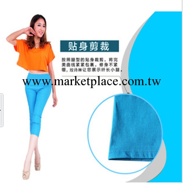 七分糖果色內搭褲 梭子七分女褲工廠,批發,進口,代購