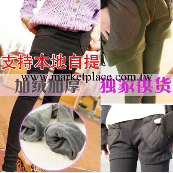 獨傢供貨 加絨加厚膝蓋補丁純棉短褲假兩件九分內搭褲批發WK216工廠,批發,進口,代購
