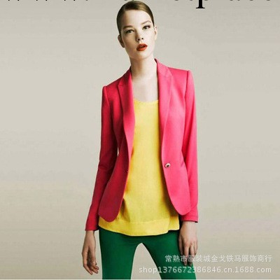廠傢直供女款小西裝糖果色一粒扣女裝外套小西服批發工廠,批發,進口,代購