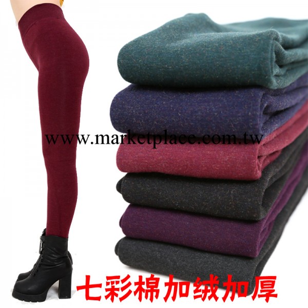 加絨保暖內搭褲 秋冬季新款一體無縫七彩棉九分踩腳靴褲子女工廠,批發,進口,代購