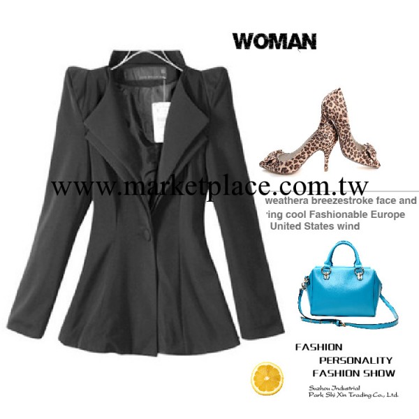 女裝現貨批發一件代發代理加盟外貿女式韓版小西裝聳肩西服7613工廠,批發,進口,代購