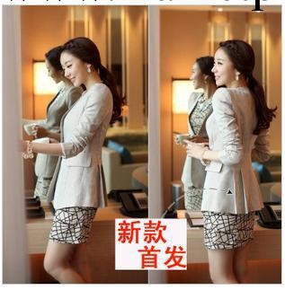 2013秋季新款 小西裝 韓版修身外套女裝中長款西服 OL棉麻工廠,批發,進口,代購