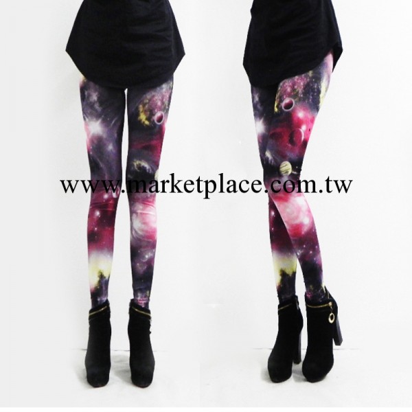 星期六品牌女褲 新款內搭褲 外貿九分褲批發 星空炫彩九分褲代理工廠,批發,進口,代購