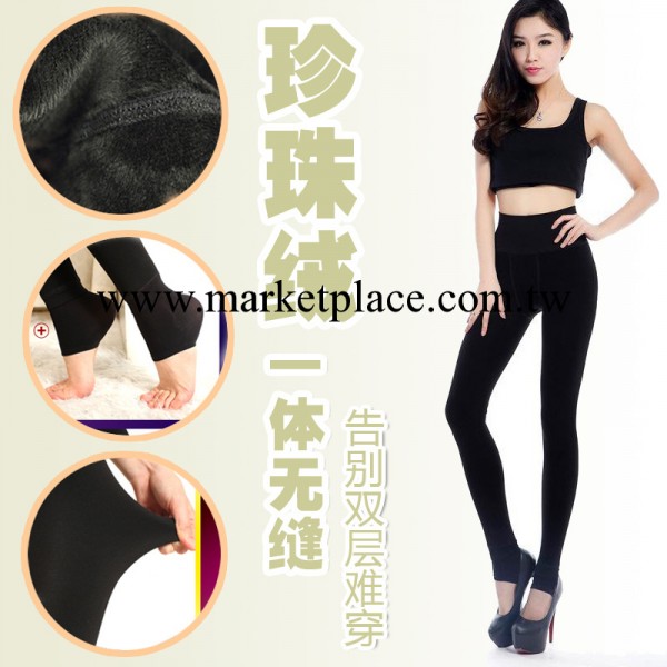 珍珠絨考拉絨內搭褲一體無縫踩腳褲不倒絨秋冬加絨加厚內搭褲批發工廠,批發,進口,代購