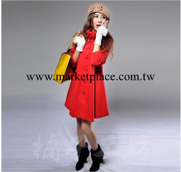 2013熱賣新品 新款大碼風衣長款韓版女式女裝大衣 毛呢外套8601工廠,批發,進口,代購