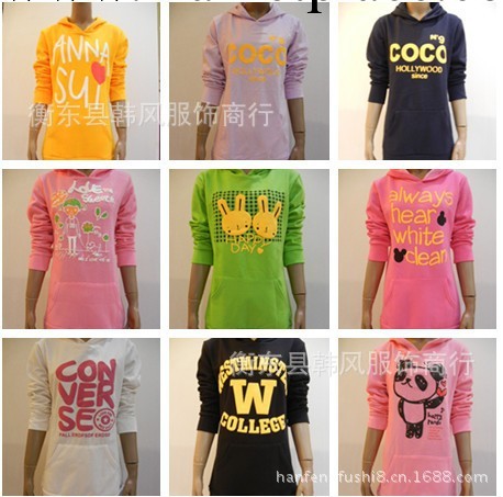 清倉庫存女式簡約韓版女裝連帽抓絨套頭衛衣批發低價熱銷地攤貨源工廠,批發,進口,代購