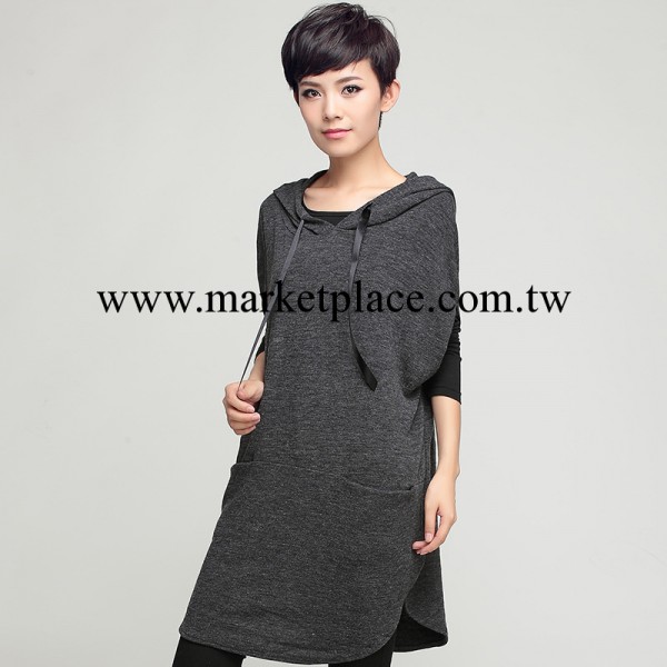 OnceFeel秋裝 簡約寬松 休閒女裝純色帶帽套頭女式衛衣外套#009工廠,批發,進口,代購