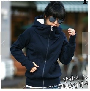 批發韓版女裝2013秋冬新款T863高領連帽衛衣外套 現貨女士衛衣潮工廠,批發,進口,代購