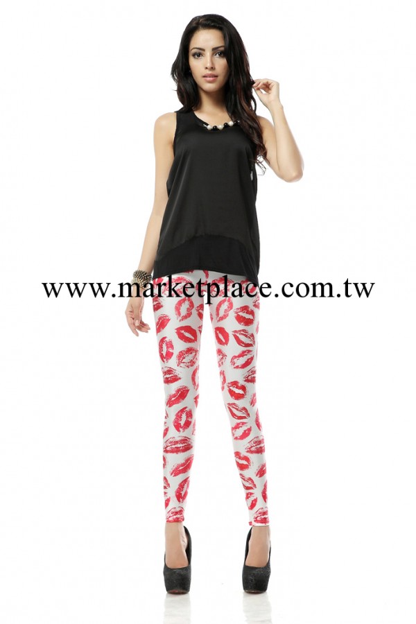 Europe  Leggings 外貿混批 一件起拿 夢露嘴唇印花內搭褲 DK084工廠,批發,進口,代購