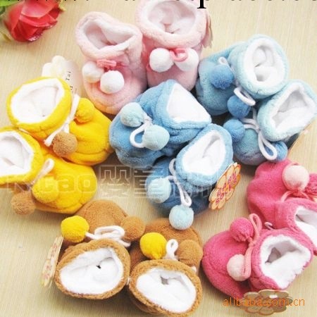 【外貿原單】Baby Socks珊瑚絨保暖系帶嬰兒鞋/寶寶鞋8908工廠,批發,進口,代購