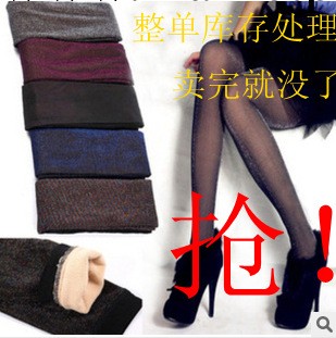 庫存處理 雙層九分褲 亮絲女裝秋冬打低保暖褲 加厚假透肉內搭褲工廠,批發,進口,代購