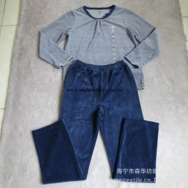 2013秋冬原單 條紋悠閒版庫存傢居服式中大童套裝工廠,批發,進口,代購