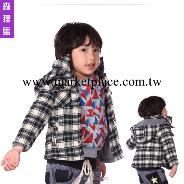【促銷】品牌童裝童棉衣批發 新款時尚連帽格子男童外套AS6137工廠,批發,進口,代購