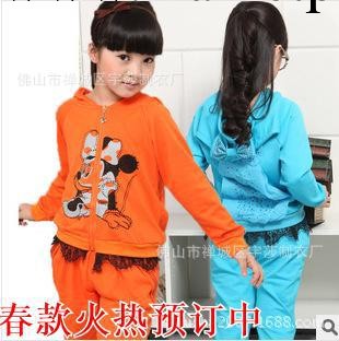 2014新款品牌童裝雙面穿純棉米奇卡通大女童時尚套裝廠傢批發促銷工廠,批發,進口,代購